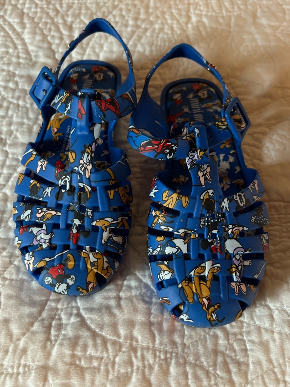 EUC Kids Blue Disney Sandals